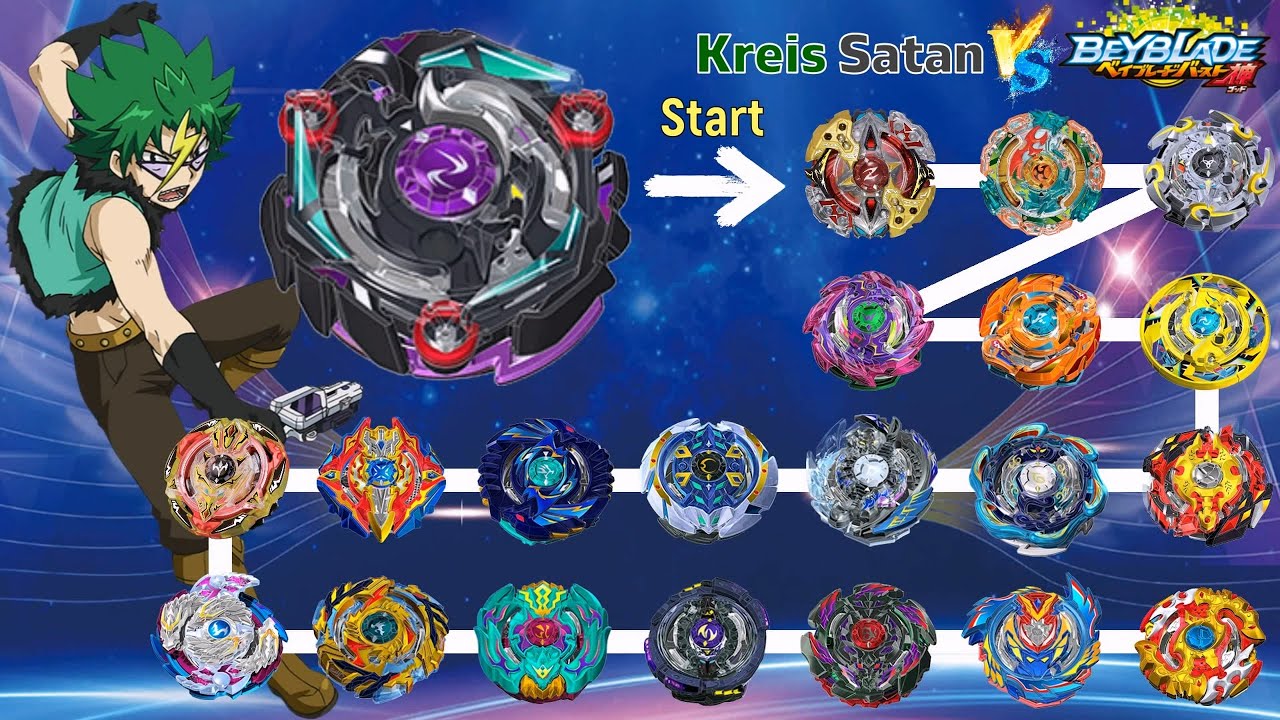 【Kreis Satan VS ALL Season 2 God Marathon Battle】 Beyblade Burst God 베이 ...