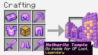 Minecraft UHC but you can craft a 'Netherite Temple'..