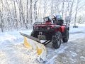 ATV Snow Plow! Moose Plow and Honda 450 Foreman