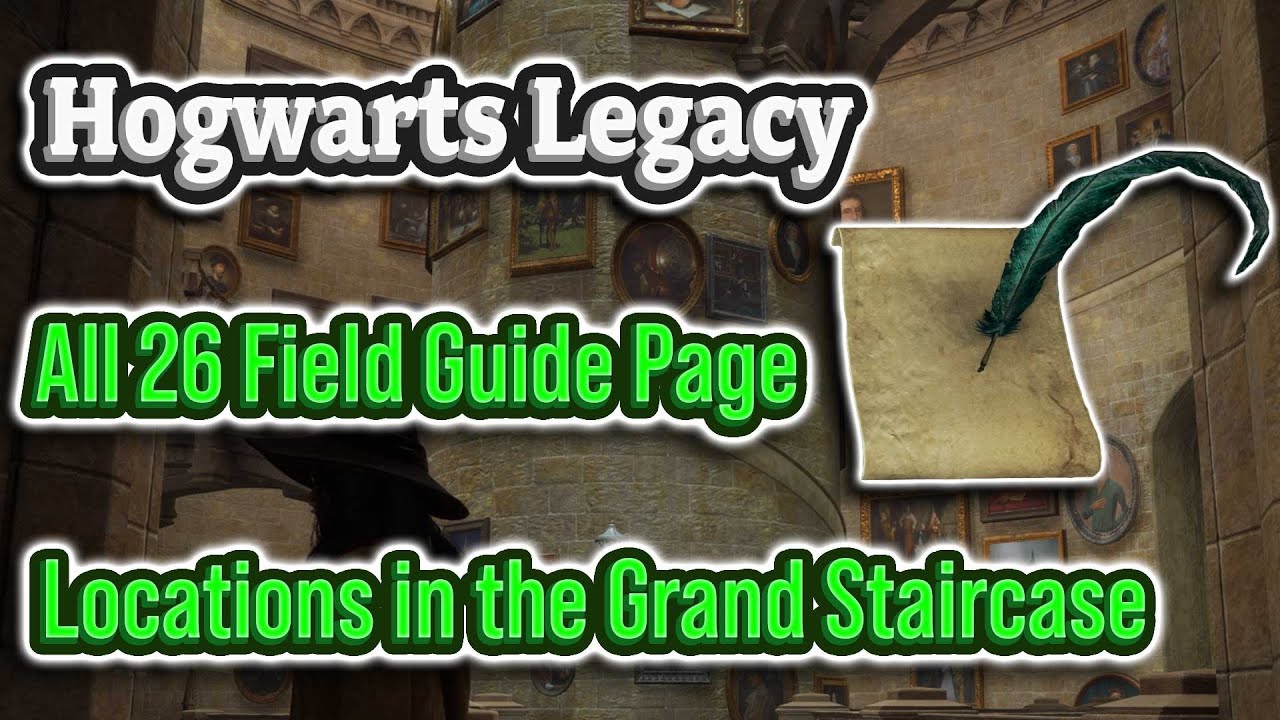 ALL 26 Grand Staircase Field Guide Page Locations Hogwarts Legacy 100 Walkthrough YouTube