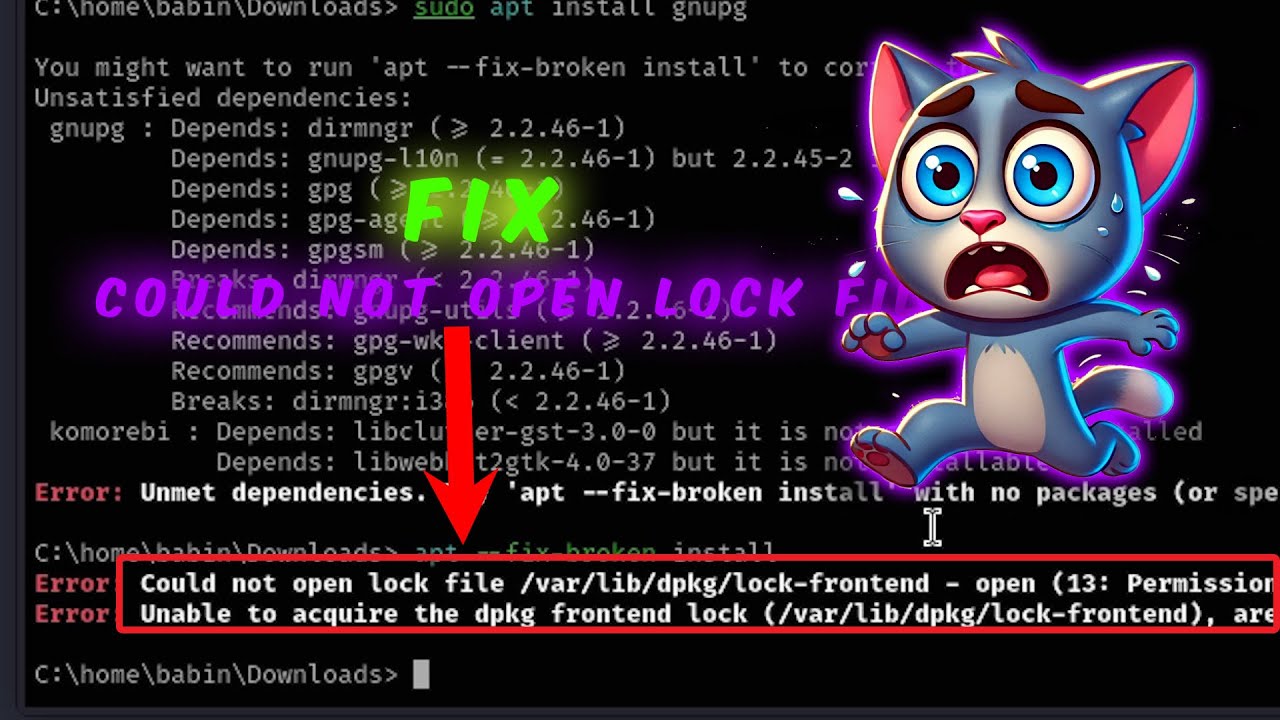 E: Could not open lock file /var/lib/dpkg/lock-frontend | Fix Permission Denied Error