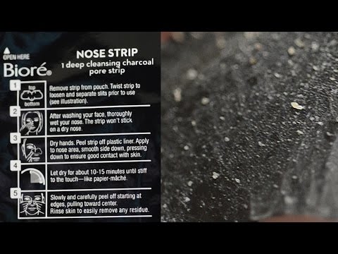 Video: Biore Deep Cleansing Charcoal Pore Strips Revisión