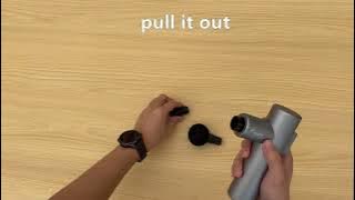 How to change head attachments on Extensible Massage Gun addsfit Mini Pro