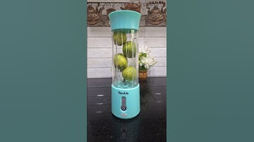 Blending a Lemon in a Portable Blender 🍋🔊 So Satisfying!