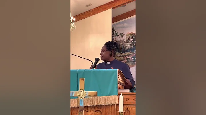 Elder Constance Harris delivering a message entitl...