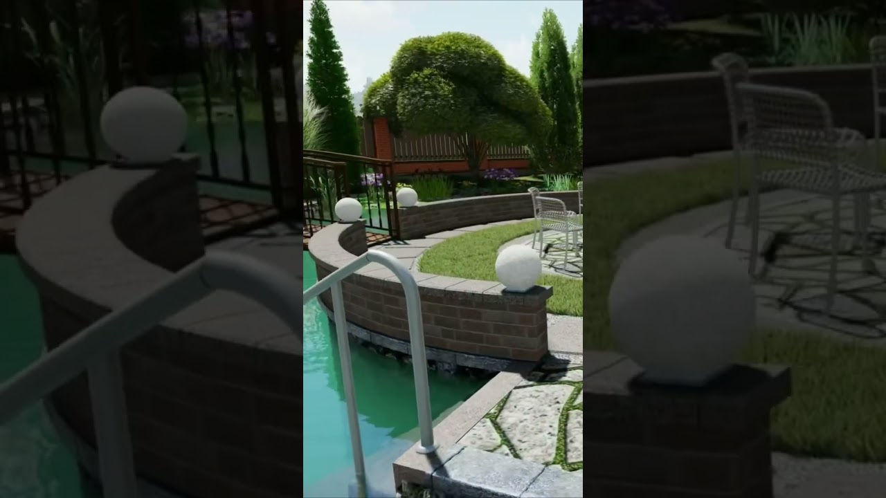 Водоемы в ландшафте. Разработка. 