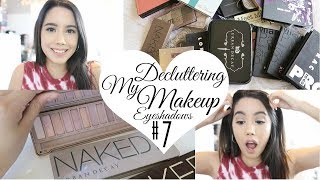 DECLUTTER MY MAKEUP COLLECTION + GIVEAWAY 2017! EPISODE #7 EYESHADOW PALETTES