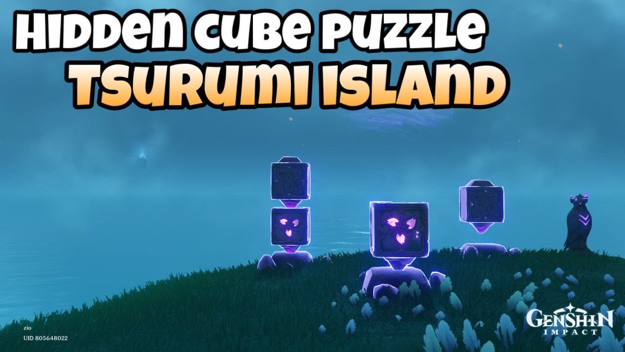 Hidden Cube Puzzle Thunderbird Statue Tsurumi Island Genshin Impact