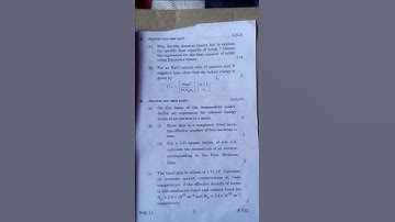 Ignou PHE 13 (PHYSICS OF SOLIDS) Previous year question paper