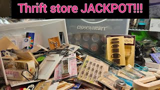 INSANE craft haul at the local thrift store- Unbox with me!