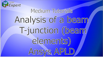 Ansys Tutorial: Analysis of a beam T-junction (beam elements) Ansys APDL #23