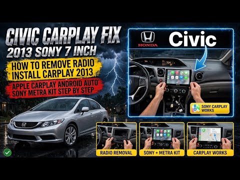 2013 Honda Civic How to remove the radio Install apple carplay android