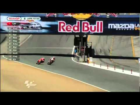 MotoGP Laguna Seca 2011-Sorpasso di Stoner su Lorenzo