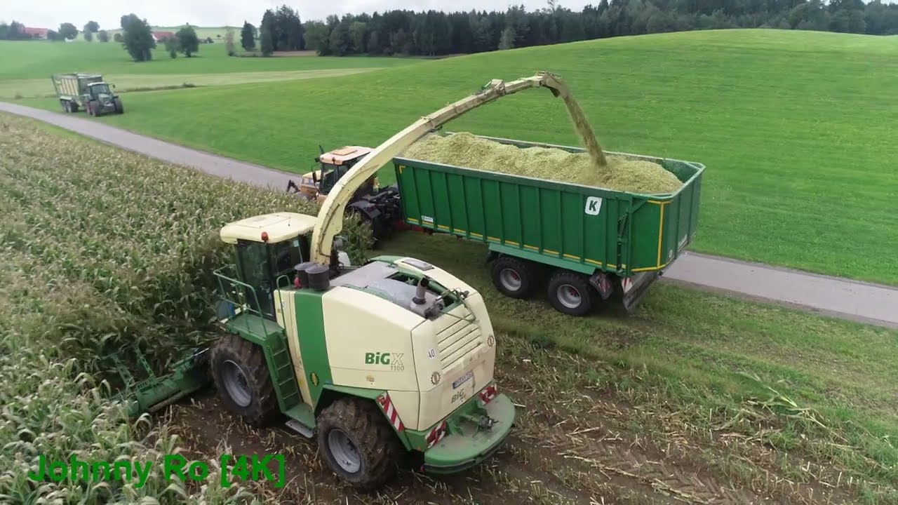Grasernte 2022 Gras mähen \u0026 häckseln Lohnunternehmer Großeinsatz Landwirtschaft Traktor agriculture