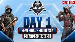 [EN] PMCO South Asia Semi - Finals Day 1 | Fall Split | PUBG MOBILE CLUB OPEN 2020