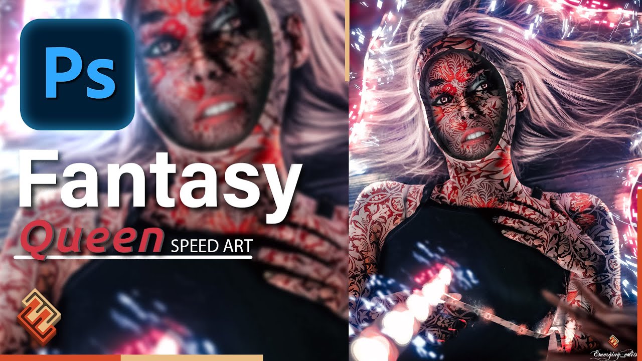 Fantasy Portrait  || Patterns || Adobe Photoshop | Speed Art | #Fantasy Queen