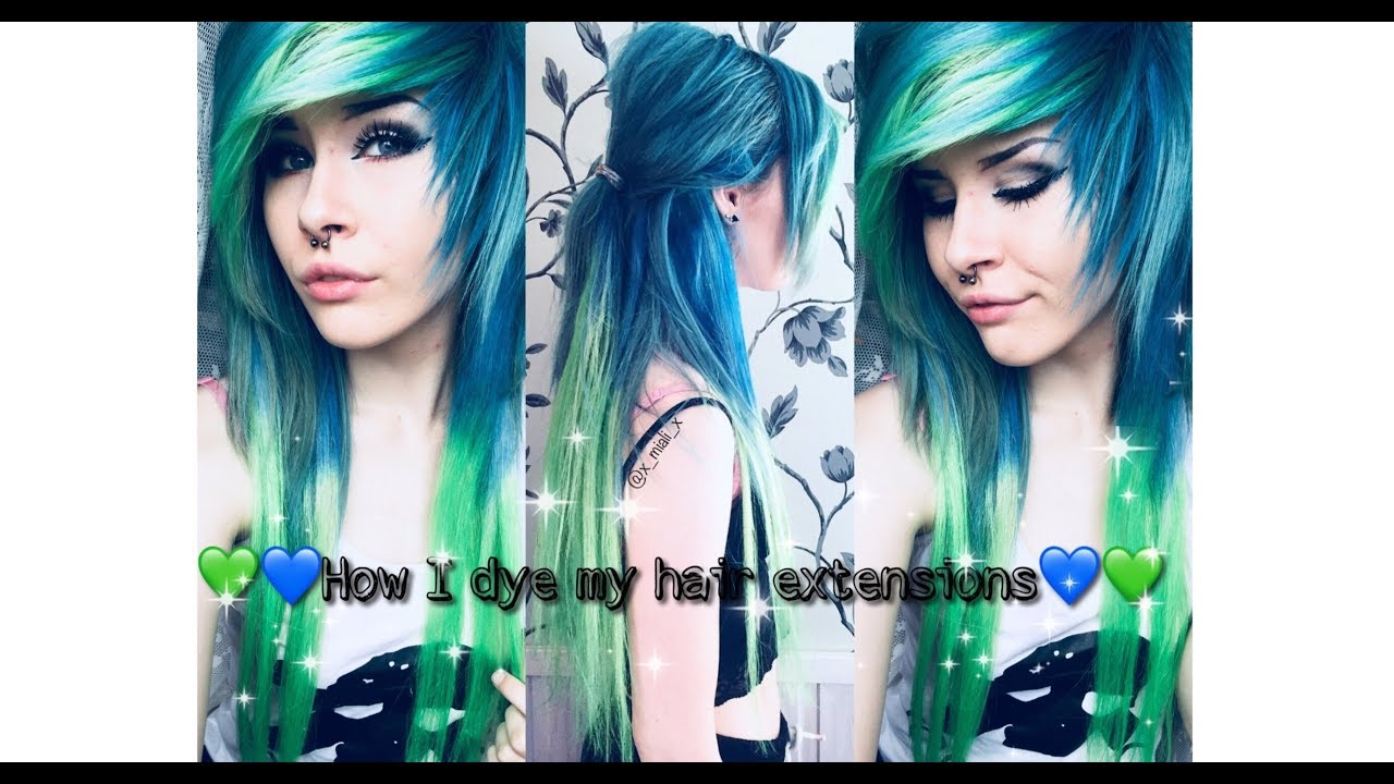 2. Blue and green ombre hair - wide 5