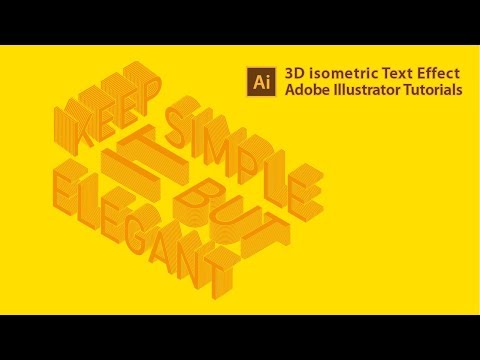 3D Isometric Text Effect | adobe illustrator tips & Tricks Tutorials