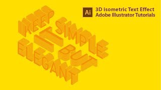 3D Isometric Text Effect | adobe illustrator tips & Tricks Tutorials