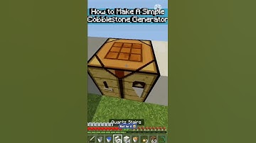 How to Make A Simple Cobblestone Generator in Skyblock Minecraft 😎 . #shorts #youtubeshorts