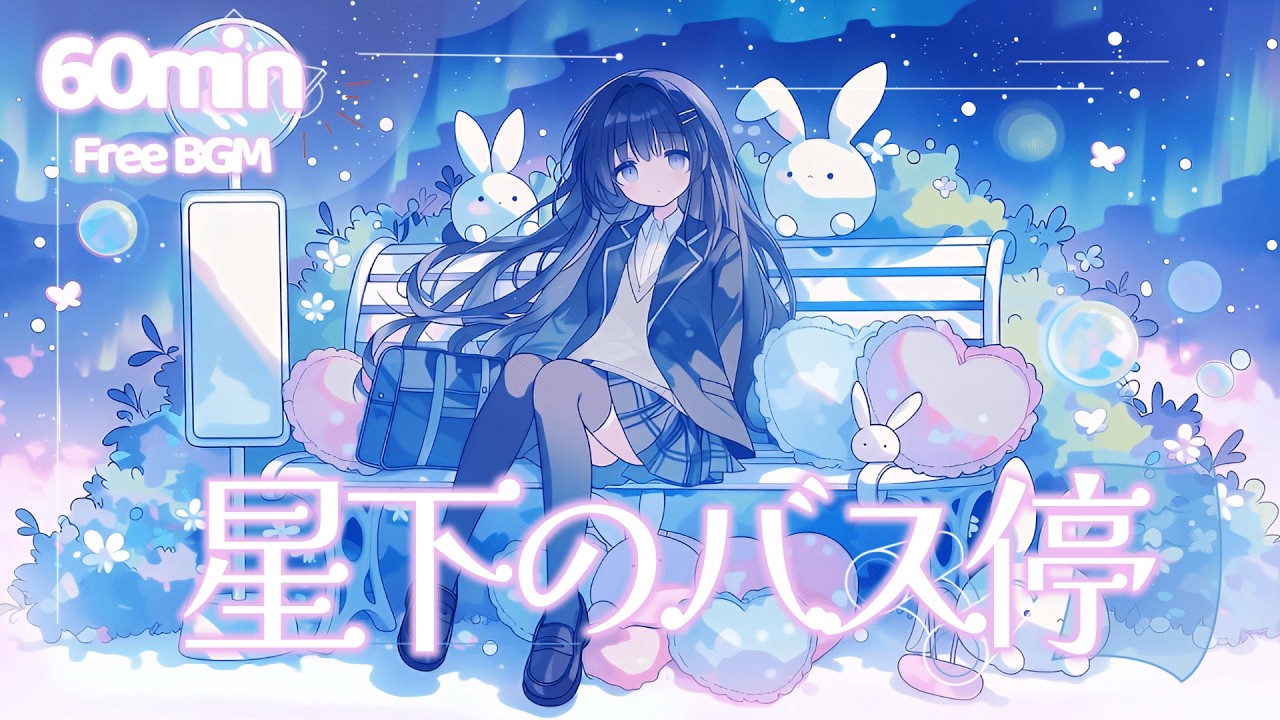 【フリーBGM】星下のバス停【チル/エモい/まったり/作業用/勉強用/配信用】1時間耐久