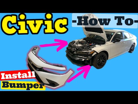 Honda Civic 2022 — How to Install Front Bumper Reinstall