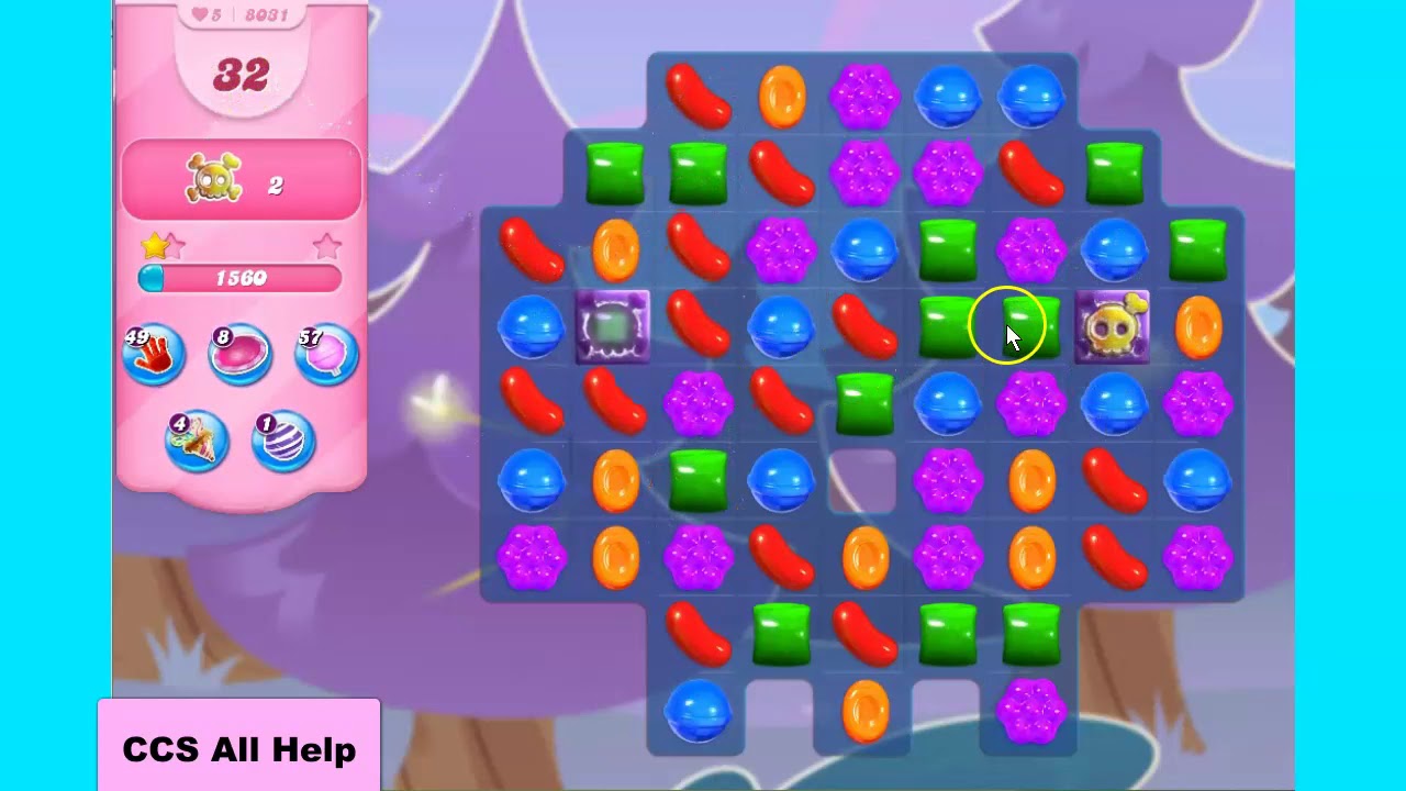 Candy Crush Saga SOUR SKULLS Level 8031 YouTube