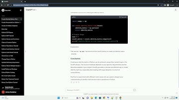 create identity matrix in python