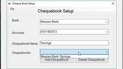 How to Add Chequebook - Fawad Cheque Writer