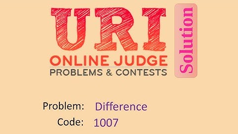 URI online judge 1007 solution (Bangla) | Difference | URI Beginner series