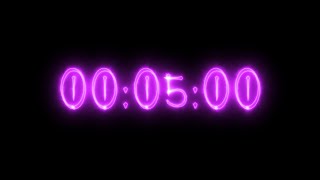 Purple neon vampire timer 5 minutes (countdown)