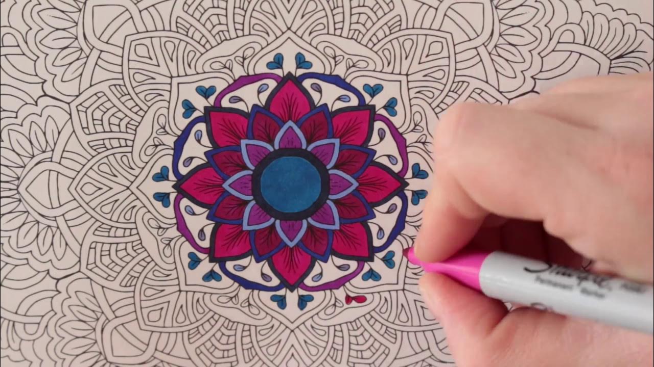 MANDALA COLORING BOOK MEDITATIVE GARDEN MANDALA GOOD MUSIC FUN COLORS 