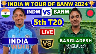 India Women vs Bangladesh Women, 5th T20 | INDW vs BANW 5th T20 Live Score & Commentary