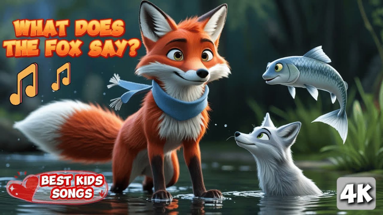 🎵 What does the fox say?🎵 | Best kids song | Animated video 🦊 #kidssongs #nurseryrhymes - YouTube