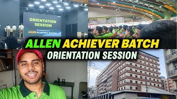 Allen Orientation Session For Neet Dropper Achiever Phase III | Allen Kota Admission Process