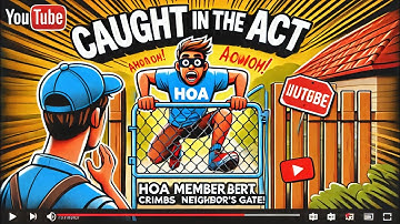 FULL VERSION: Caught in the Act: HOA Member Climbs Neighbors Gate!
