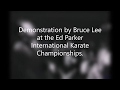 Brief clips of Bruce Lee demonstrating at the 1964 Longbeach Tournament.