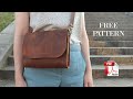 Leather crossbody bag FREE PATTERN PDF