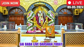 🔴Sai Baba Live Darshan Today || 09- May 2024 || Thursday || Saibaba || Shirdilive ©️SSST
