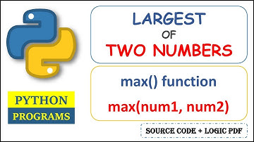largest of two numbers in python | Max Function