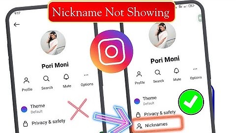 Instagram nickname option not showing