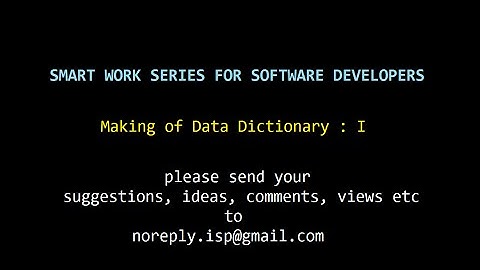 Making Data Dictionary : Part 1