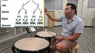 Region 17 Middle School Region Set A Timpani Full Tutorial and Runs
