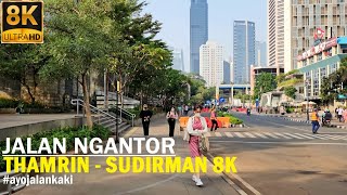 [VIDEO 8K] Jalan masuk kantor Thamrin - Sudirman ❗ JAKARTA 2023