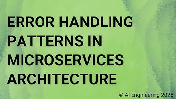Error Handling Patterns in Microservices Architecture