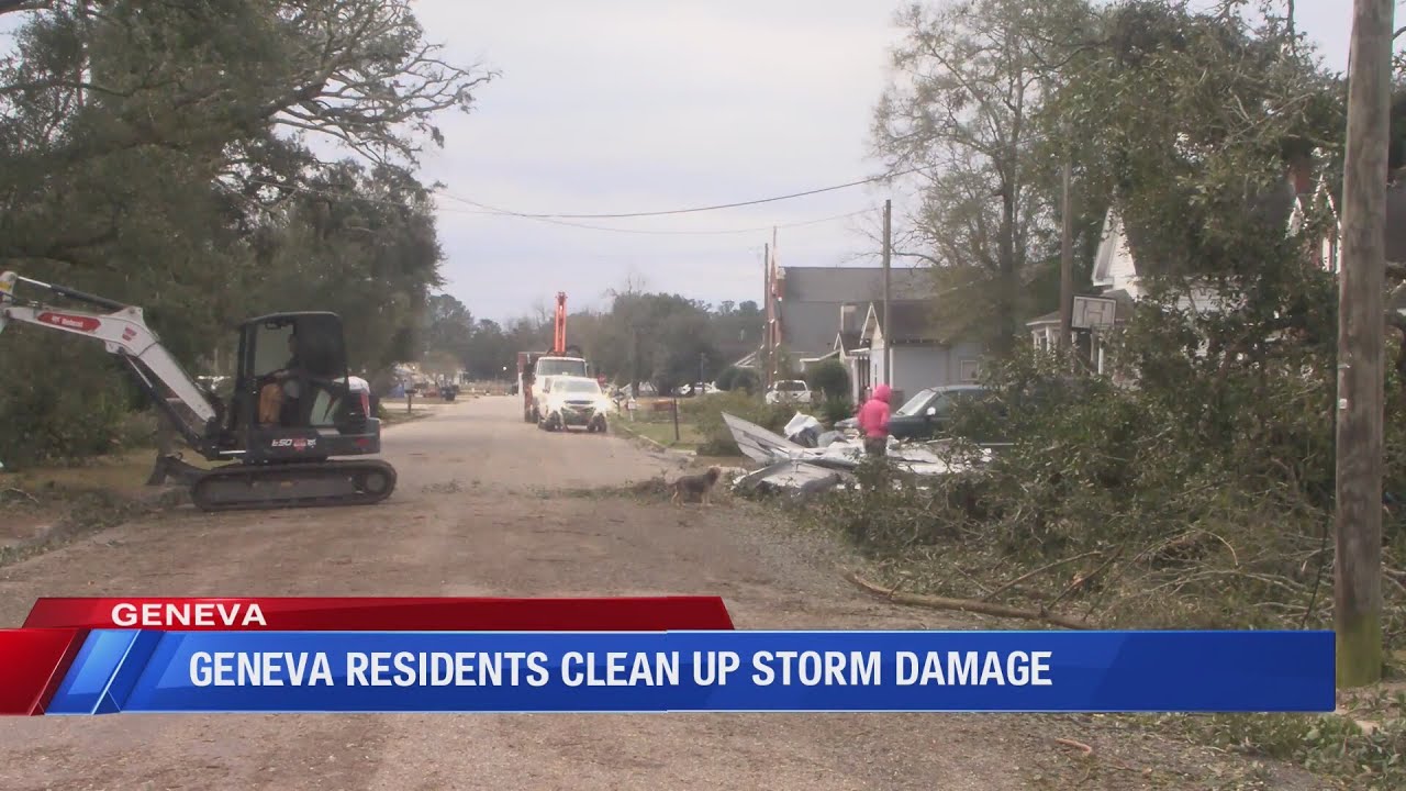GENEVA RESIDENTS CLEAN UP STORM DAMAGE - YouTube