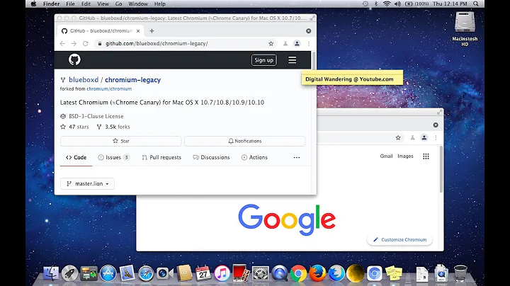 Chromium Legacy - Another Browser Option for Mac OS 10.7 / 10.8 / 10.9 / 10.10