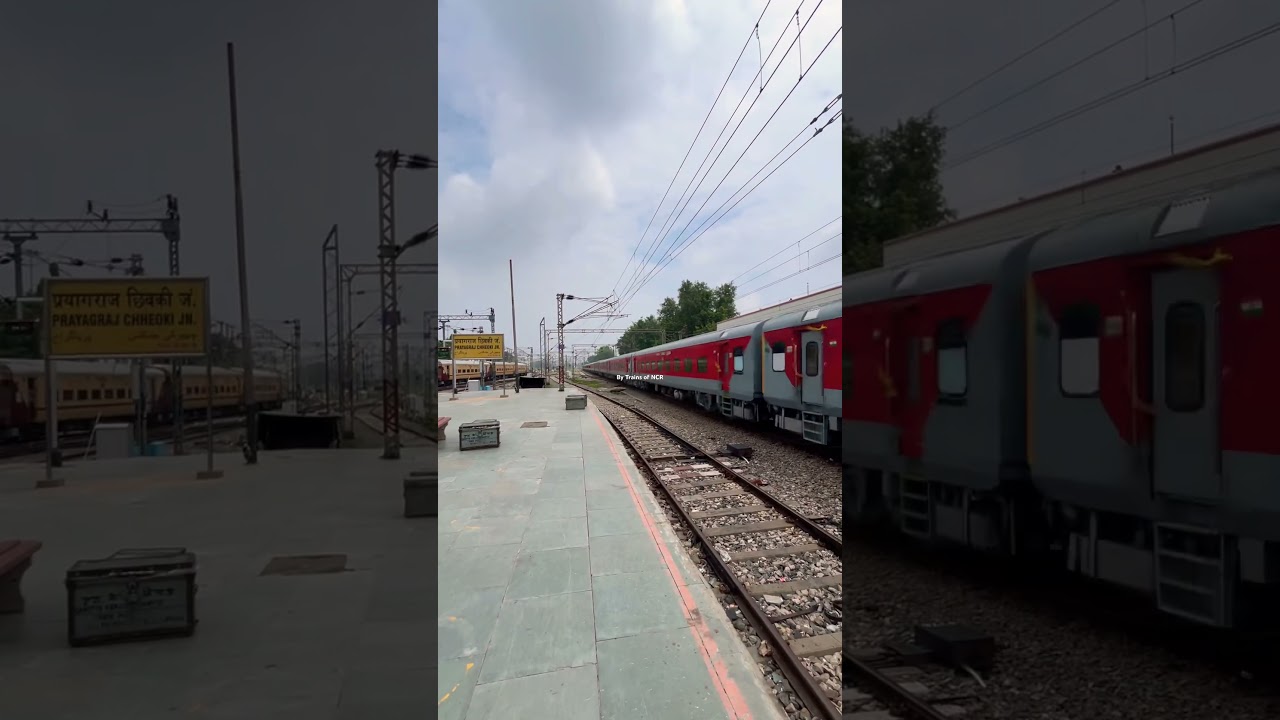 12311 Howrah-Kalka Netaji Express with BRC WAP7 skipping Prayagraj Cheoki Junction(PCOI).🚉❤️🔥