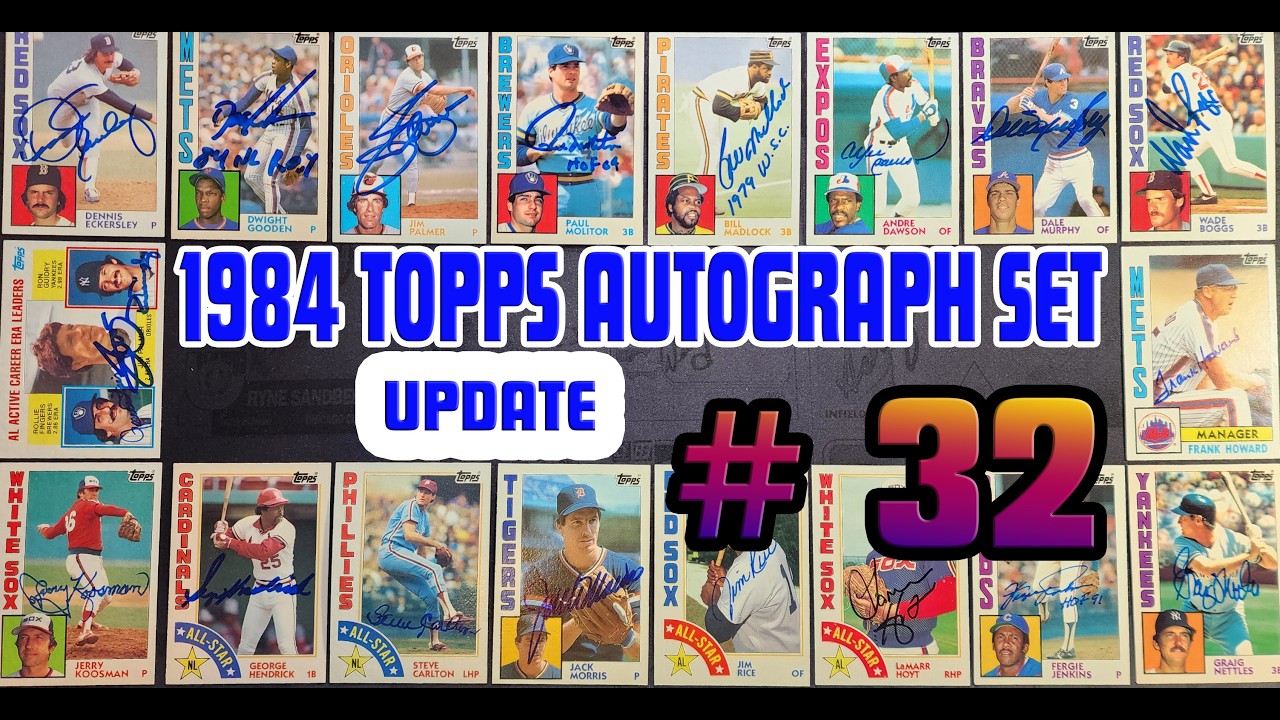 Обновление набора автографов Topps 1984 года № 32 - Всего 5 карточек. Этот культовый набор, почти...