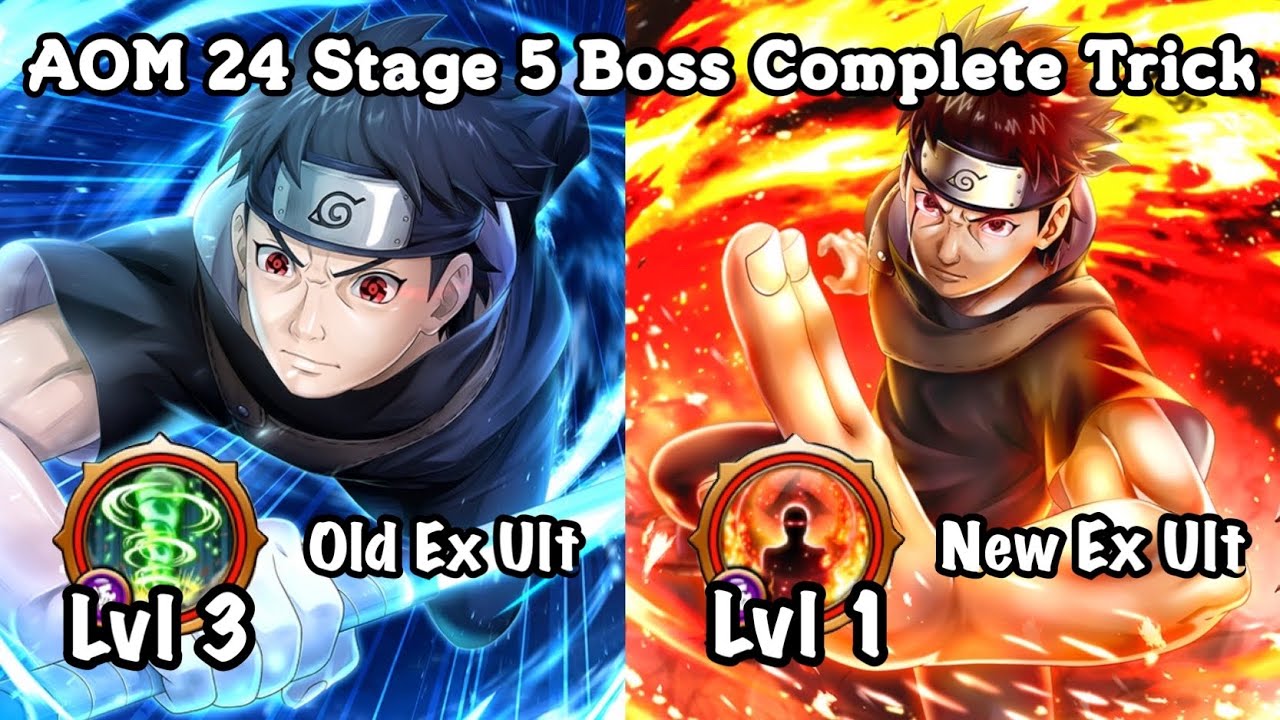 NxB NV : AOM 24 Stage 5 Boss Battle Complete Trick | Shisui Old Ex lvl 3 & new Ex lvl 1